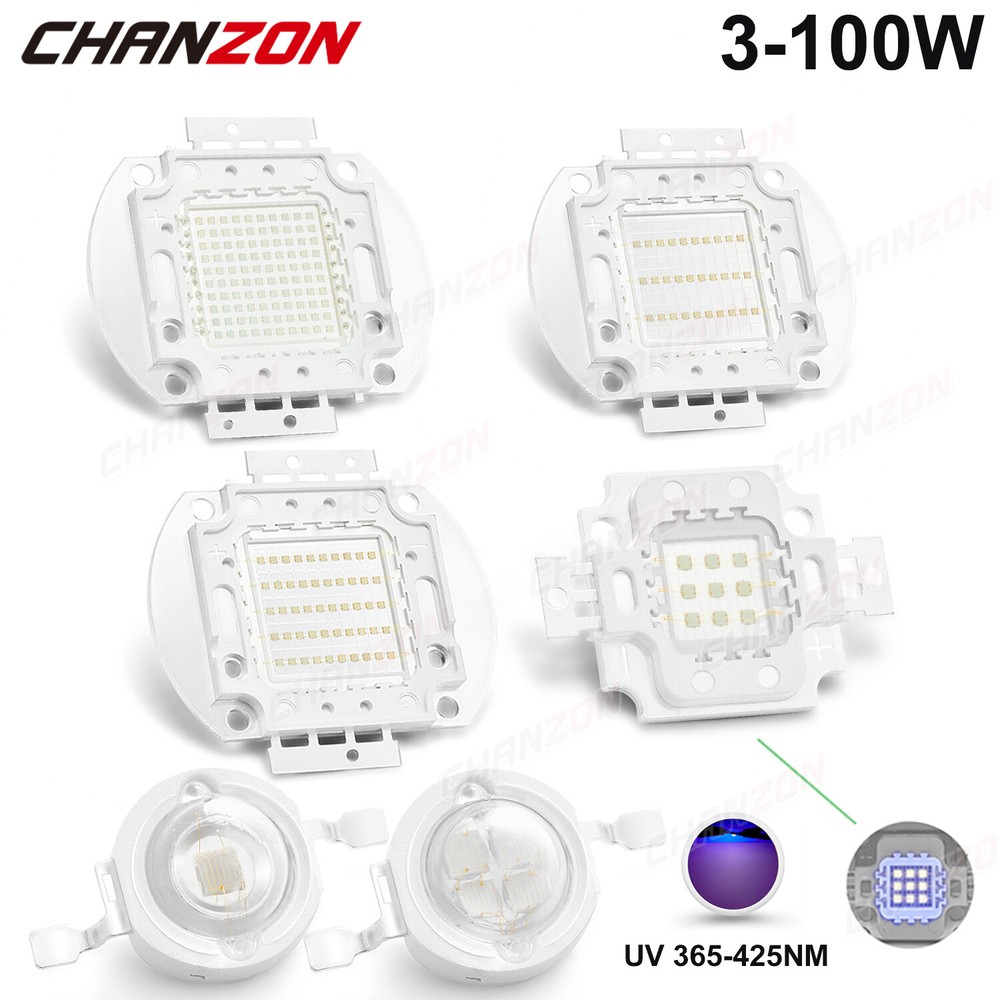 3W 5W 10W 20W 30W 50W 100W High Power Uv Ultraviolet Smd Led Chip Bulb Diode