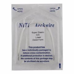 Dental Orthodontic White Color Coated Niti Arch Wire Round Super Elastic Ovoid