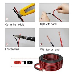 18AWG 2 Conductor Red Black Automotive Electrical Wire 25FT 18 Gauge Wire
