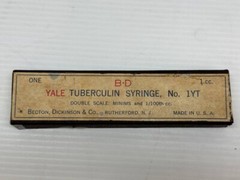 Vintage BD YALE 1cc 1YT Glass Tuberculin Syringe Becton, Dickinson & Co