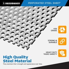 Sandbaggy Perforated Steel Sheet 24″ x 48″ – Perforated Metal Sheet – 20 Gauge