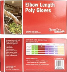 21 1/2″ Elbow Length Poly Glove, Box of 100