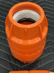 2″ Dura-Line Molded Plastic Push Lock Coupler – Orange – 20001847 **CASE OF 15**