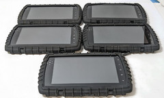 LOT OF 5 COMMERCIAL ANDROID TABLET MDT7P-01 FLEET VEHICLE TRACKING PARTS ONLY