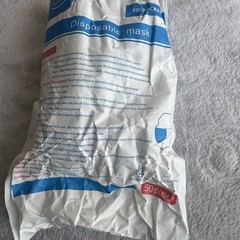 Disposable 3-Ply Mask, 50 piece pack. NOT FOR MEDICAL USE, over mouth dust cover