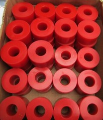 Red Resilient Urethane Bushings Shock Mounts Pucks 2.277″ OD x .956″ ID x 1.249″