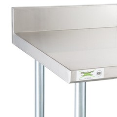 30″W x 12″L Stainless Steel Equipment Filler Table with Backsplash & Undershelf