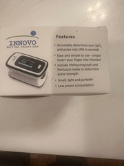 Innovo Fingertip pulse oxometer iP900AP, OLED display, Plethysmograph, New InBox