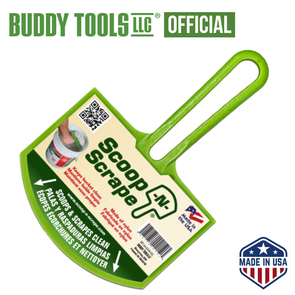 Buddy Tools Curved Bucket Scoop for 5-Gallon Buckets Drywall Mud Scraper NEW!