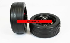 10″ x 4″ Finish Mower Wheel/Solid Molded- Bushing and Bearings- Fits 3/4″ Axle