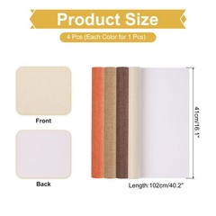 4PCS 40″x16″ Bookbinding Cloth Dark Brown/Brown/Orange/Beige