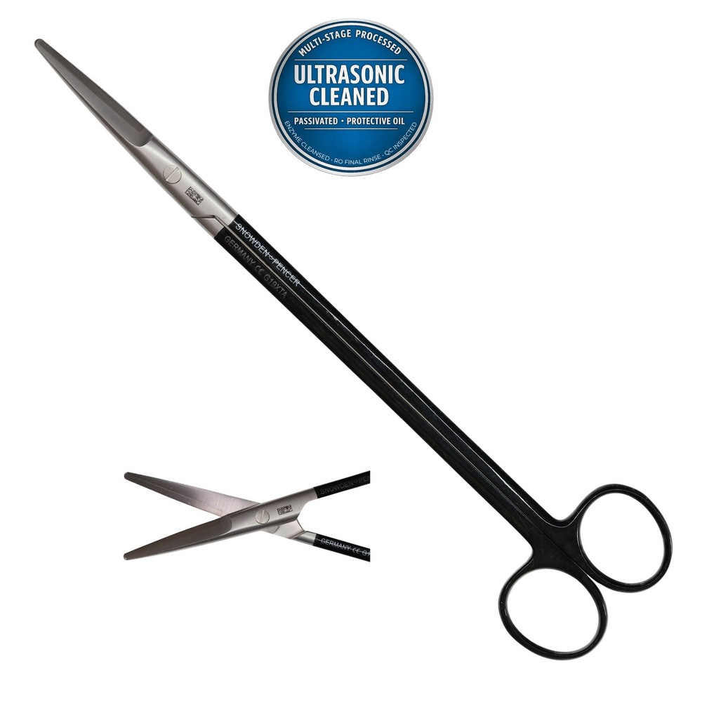 Snowden-Pencer Supercut Metzenbaum Scissors, Curved, B/B, Diamond Edges, TC, 9in