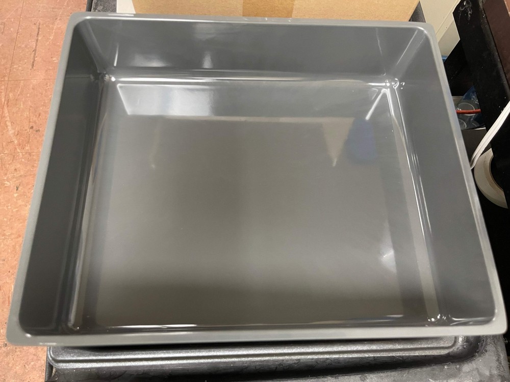 New Hubert 1/2 Size Gray Melamine Modular Cold Food Pan – 10″L x 12″W x 3″H – WH