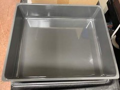 New Hubert 1/2 Size Gray Melamine Modular Cold Food Pan – 10″L x 12″W x 3″H – WH
