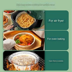 7 Inch Aluminum Foil Air Fryer Liners,Non-Stick Round Oil-Proof Food Grade8065