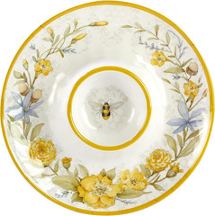 Bee Sweet 3-Piece Melamine Serveware Set – Includes 14.5″ Chip & Dip, 14.5″X5.75