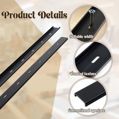 Blulu 2Pack 40in C Channel Steel Support Bracket Table Top Live Edge Black