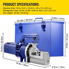 RC-25mm 1700W 1″ 8# Electric Hydraulic Rebar Cutter Piston Ergonomic Radius