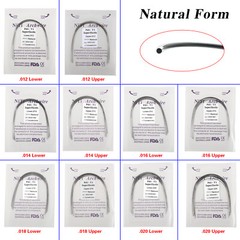 10PCS/PACK Dental Orthodontic Arch Wire Niti Round Super Elastic Natural Form DL