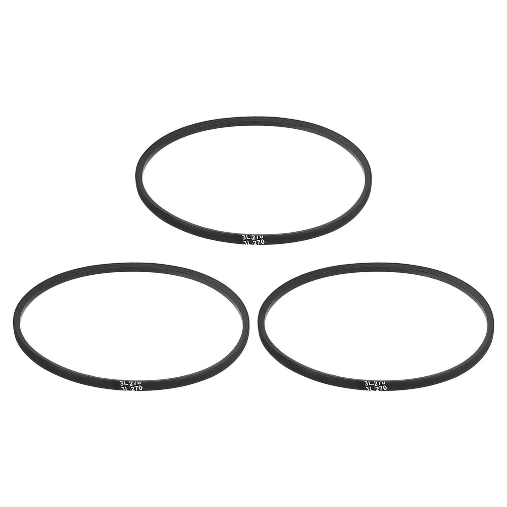 3Pcs 3L270 Classic Wrapped Rubber V-Belt 27″ 686mm Outside Circumference