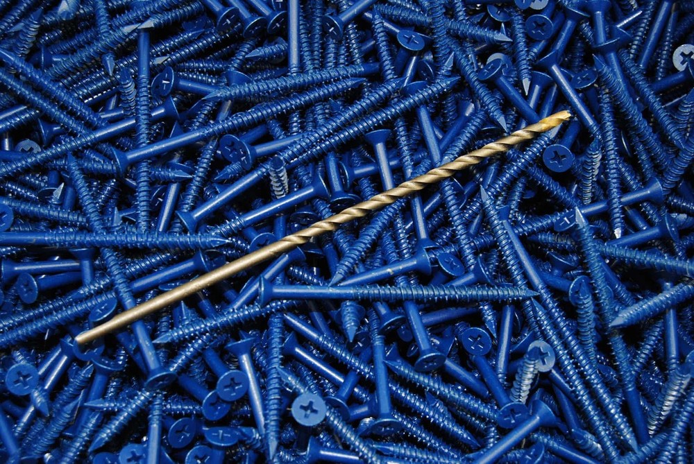 (1,500) Phillips Flat Head 3/16 x 3-1/4 Concrete Screws Tapcons + 3 Bits BULK