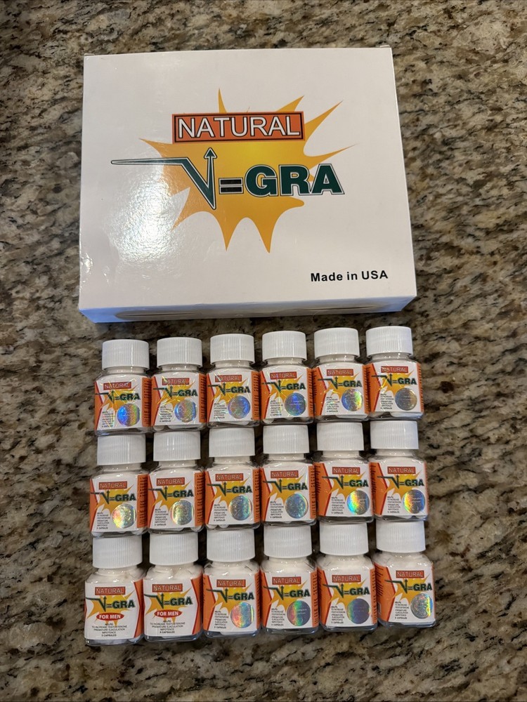 v-gra for men natural male sexual performance 1 Box of 18 bottles 144 Capsules