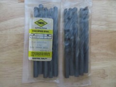 5 pcs TWILL Letter P Jobber Length Metal Twist Drills HSS Black Oxide Brazil