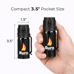 2 Pack Burn Pepper Spray 1.35oz Police Strength OC Personal Safety Self Defense