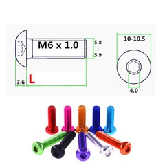3MM 4MM 3.5MM BUTTON HEAD SCREWS ALLEN SOCKET BOLTS ALUMINUM ALLOY 7075 ISO 7380