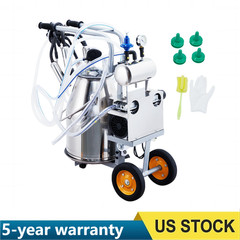 Portable Electric Cow Milking Machine Milking Equipment 25L 304 Stainless Steel
