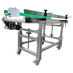 59×19.7in PU Belt Conveyor Machine Food Inclined Conveyor110V 120W Highly Adjust