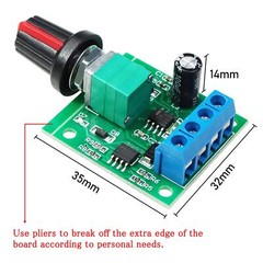 3 Pcs PWM Low Voltage Motor Speed Controller DC 1.8V-12V 2A Driver Switch