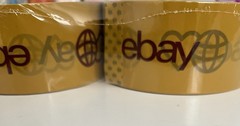 6 Rolls Official eBay Brand Logo Yellow Packing Packaging Tape Shipping 2″ X 75”