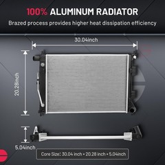 BDFHYK ‎CU13202 Aluminum Radiator Compatible with Hyundai Elantra 2011-2013 1.8L