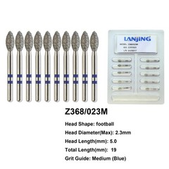 Zirconia Cutting Diamond Burs FG Football Egg 379 368 Fine Medium High Speed