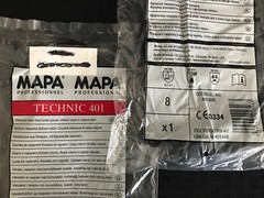 (3 Pair) MAPA Technic 401 Professional Light Chemical Neoprene Gloves #8 401308