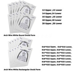 10pack Dental Ortho Arch Wire Super Elastic Niti/SS Round Rectangular Ovoid Form