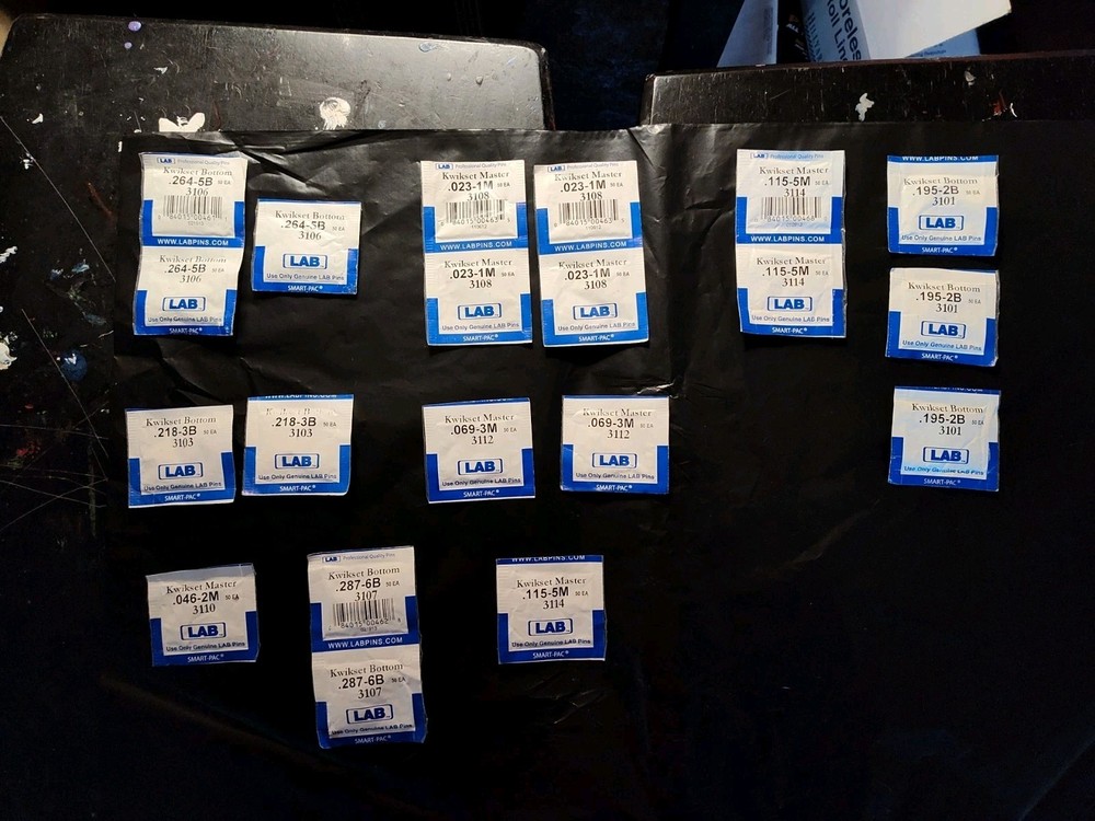 20 Packs Of 50 Kwikset Master & Bottom Pins original keying pins by Labpins NEW