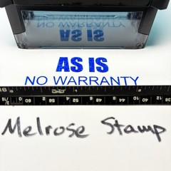 As Is No Warranty Rubber Stamp Blue Ink Self Inking Ideal 4913