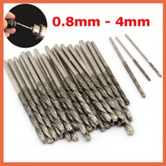 Diamond Coated Twist Drill Bits 0.8mm 1mm 1.2mm 1.5mm 2mm 2.5mm 3mm 3.5mm 4mm
