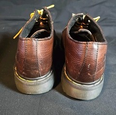 Dr Martens Air Wair P0313 Industrial Steel Toe Work Shoes Brown Leather Size M9