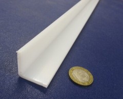 UHMW White 90 Degree Angle, 1/8″ Wall Thickness x 1.00″ Arm Widths x 24″ Long