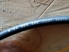 Kalas 5JBX-0601-02 6awg SAE J1127 SGX XLPE Automotive/Battery Cable Black /20ft
