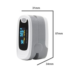 grey CMS50N OLED Fingertip Pulse Oximeter, Spo2 Monitor,Carry Case,Lanyard