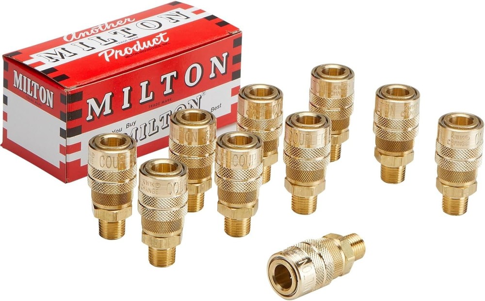 10 Milton 1/4″ Male NPT M Style Air fitting Quick Connect Coupler (716)