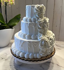 DEZICAKES Fake Wedding Cake Tier Cake Artificial Food Fake Ivory Wedding Cake