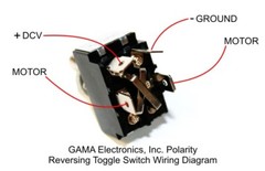 30 Amp Toggle Switch Polarity Reversing DC Motor Control – Maintained – 28PR-MTD