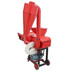 Dry-Wet Straw Hay Cutter Crusher Grain Grinder with Conveyor&Dust Collector 220V