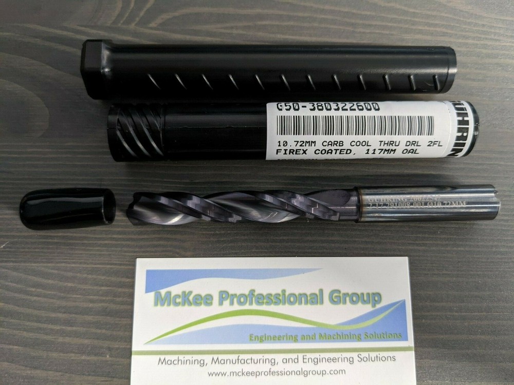 Guhring Carbide Drill (New One Drill) – 27/64″ 10.7mm 5xD FIREX Coolant-Thru