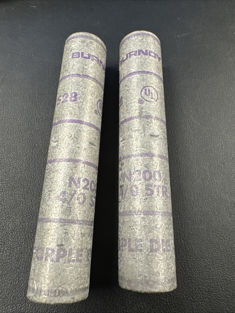Burndy YS28 Compression Hylink N200 4/0 STR Purple Die 15 YS28T – 2 Pcs NO PKG